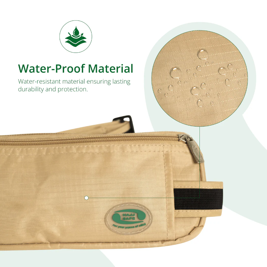 Anti-Theft Waist Bag And Ihram & hajj Belt for Men | Beige - Image 11