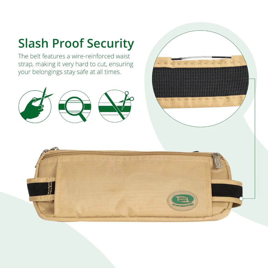 Anti-Theft Waist Bag And Ihram & hajj Belt for Men | Beige - Image 9