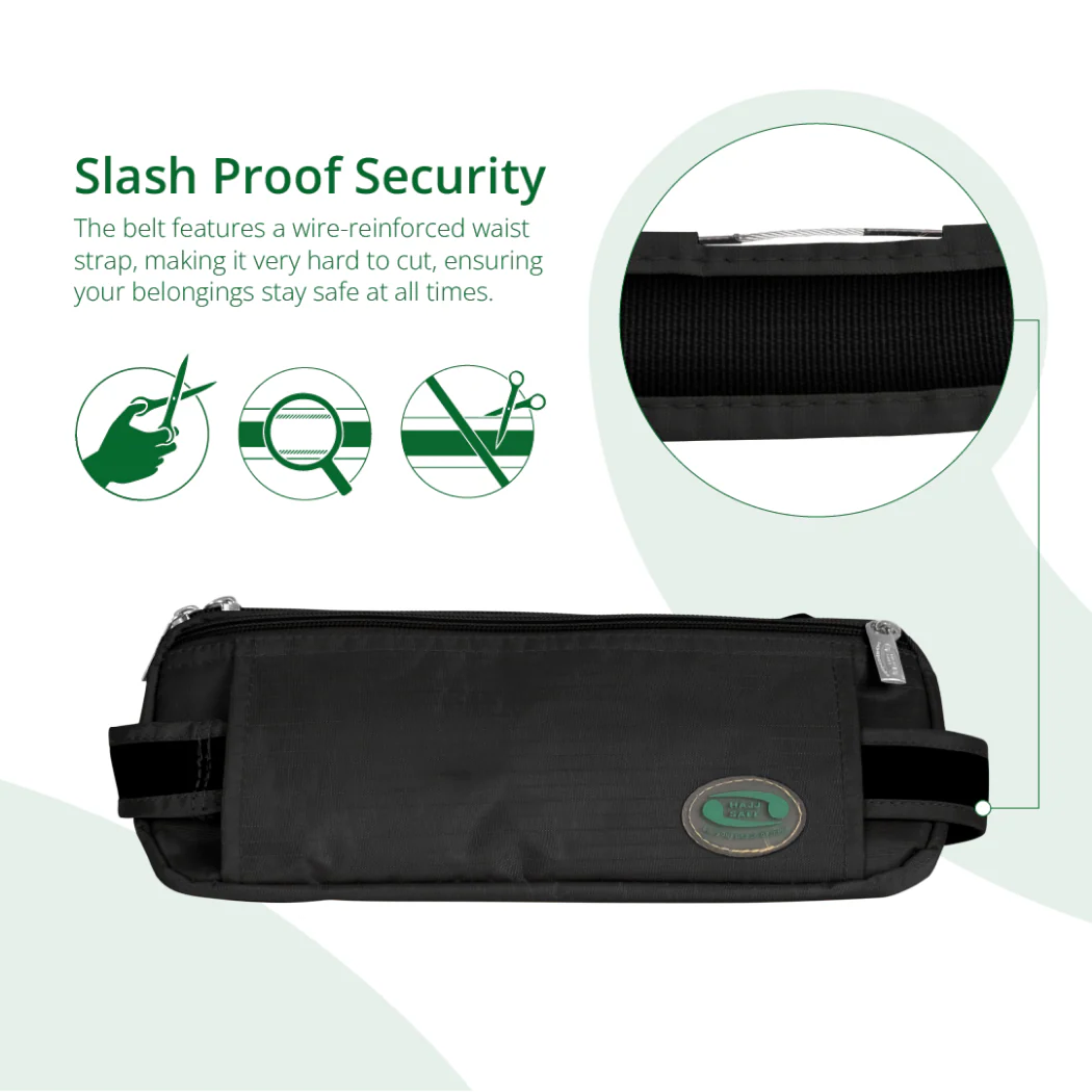 Anti-Theft Waist Bag And Ihram & hajj Belt for Men | Black | Hajj Safe - Image 10