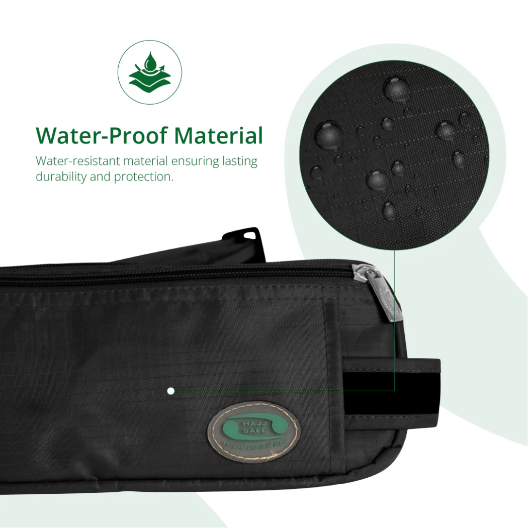 Anti-Theft Waist Bag And Ihram & hajj Belt for Men | Black | Hajj Safe - Image 12
