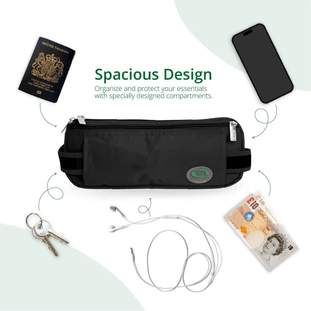Anti-Theft Waist Bag And Ihram & hajj Belt for Men | Black | Hajj Safe - Image 13