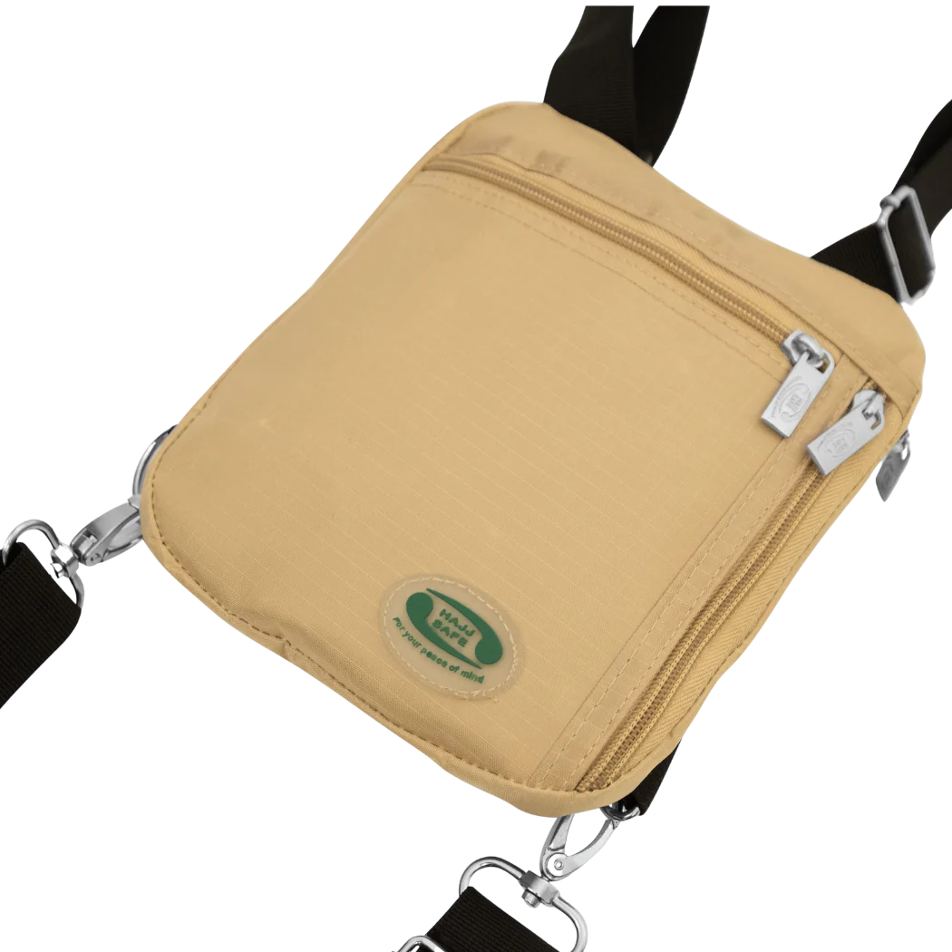 Hajj & Umrah Bag for Men | Beige | Hajj Safe - Image 3
